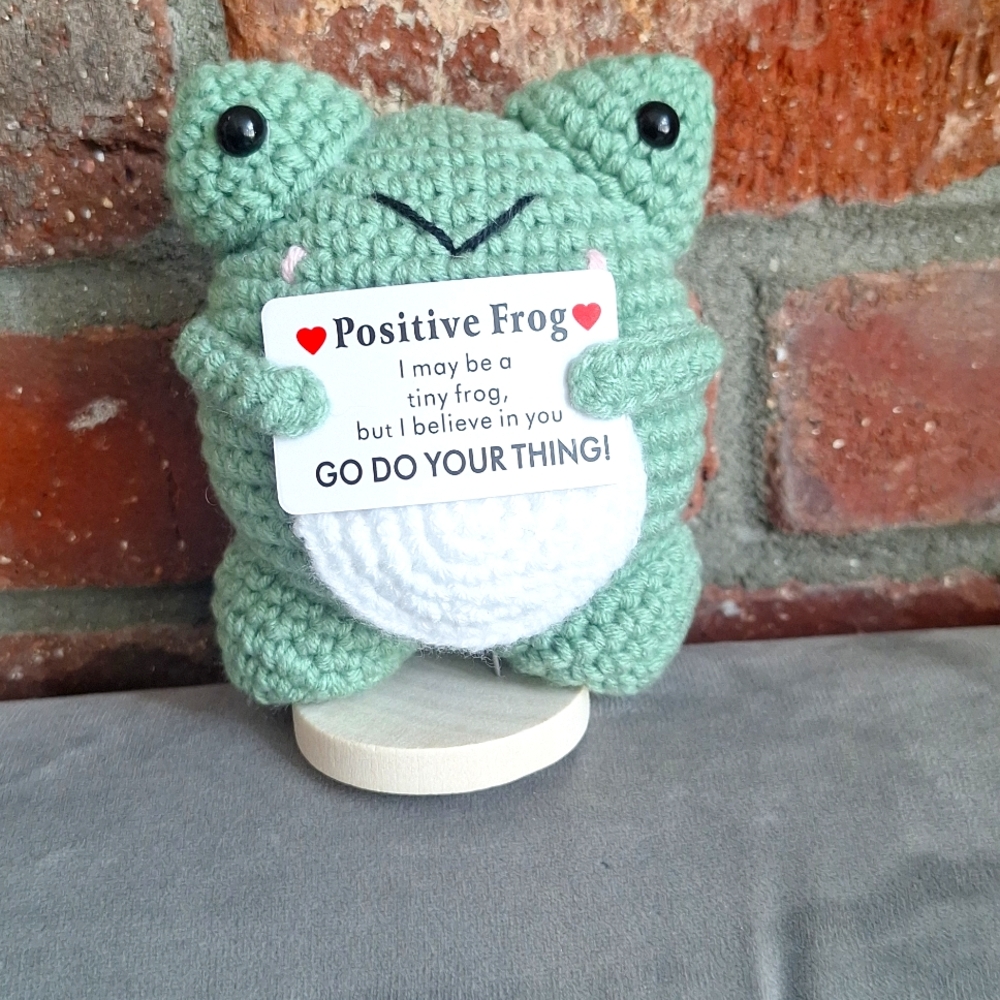 Green Crochet Frog Plush